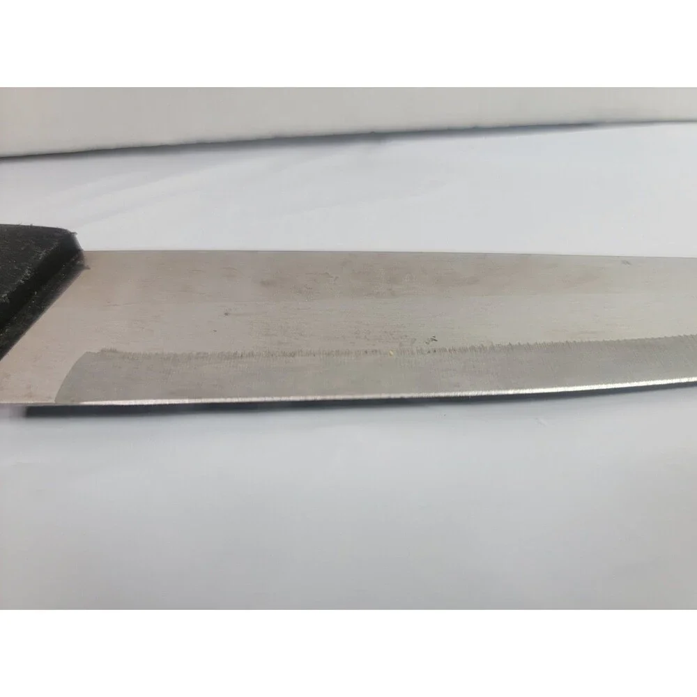 The Reinhart Collection Japan Stainless Steel Serrated Chef Knife Black Handle